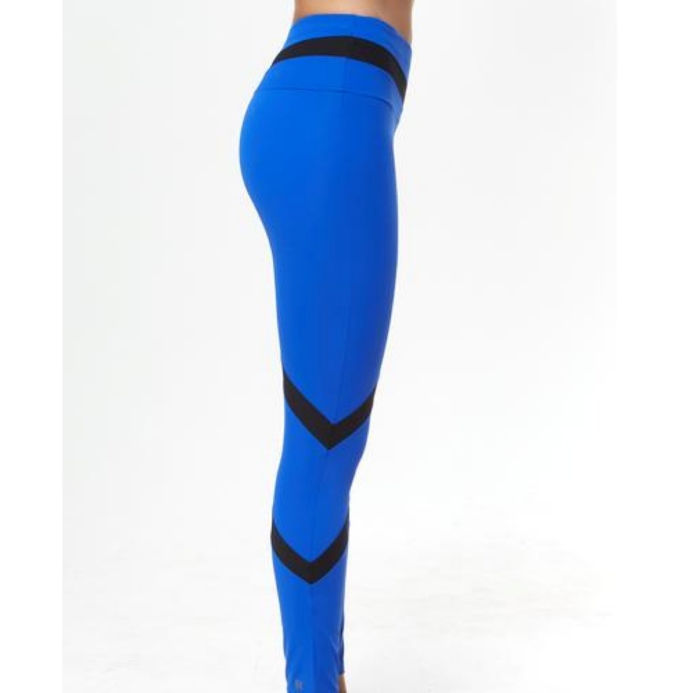 NWT BOOM BOOM ATHLETICA Tri Color Blocked Legging, Blue/Black - New With Tags